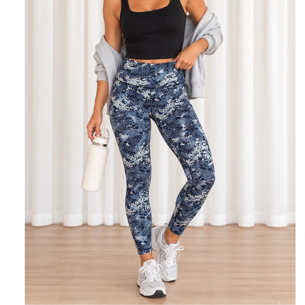 Nike Dri-FIT Gray Black Speckled Camo Print Leggings XL